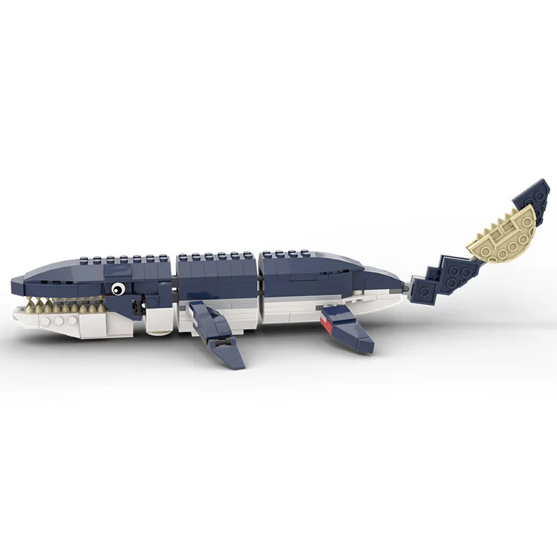 MOC-56298 Prehistoric Sea Creatures  Gear Shark Set Model Building Blocks Deep Sea Creatures City Classic Bricks Toys Gift