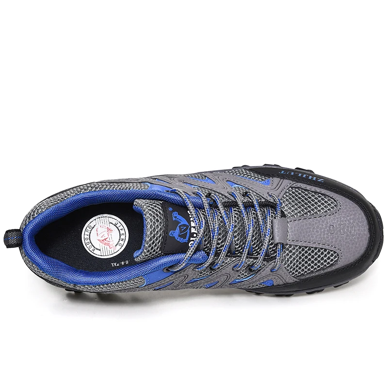 2023 Summer Men Casual Shoes Outdoor Mesh Sneakers Women Non-slip Lace Up Trekking Hiking Footwear Camping Spring Black Shoes