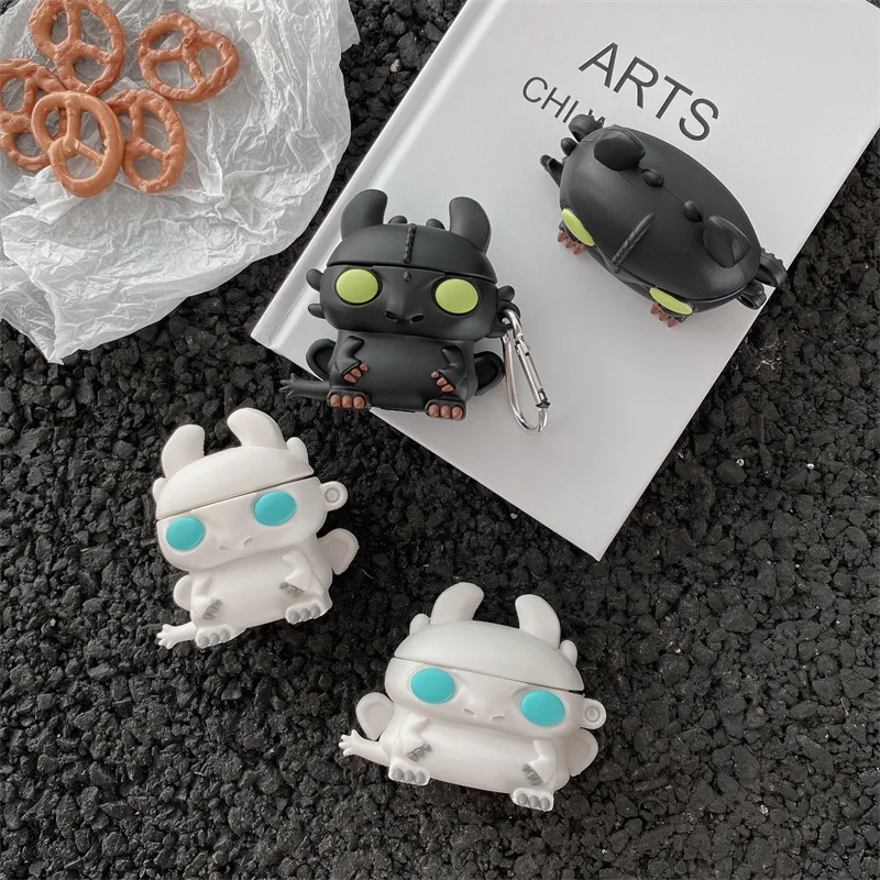Étui Airpods 1/2 en Silicone avec personnage de dessin animé, porte-clés Anti-chute, housse de protection souple pour écouteurs Airpods Pro