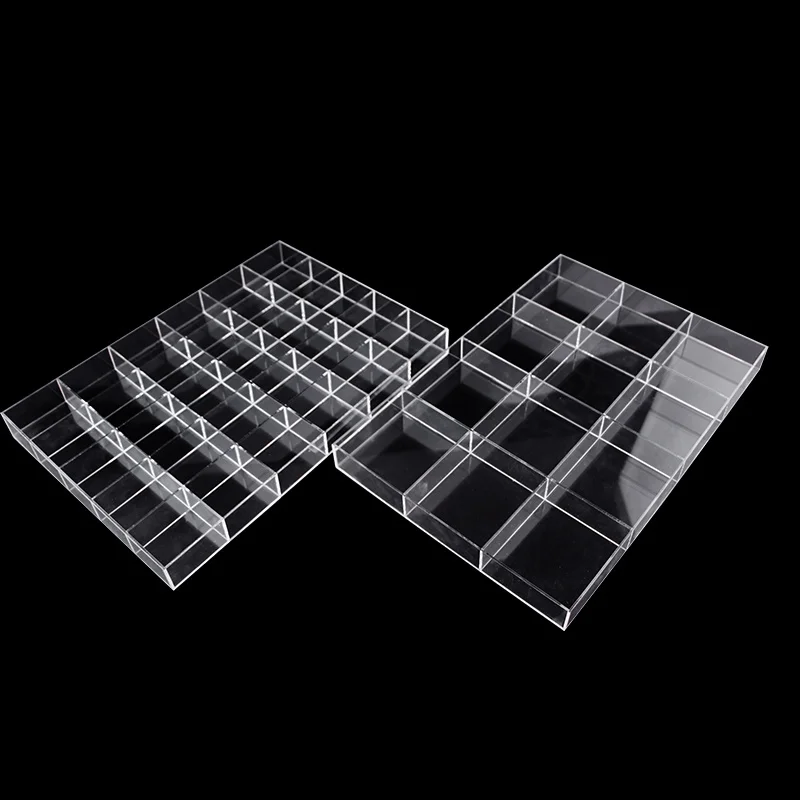 Jewelry Storage Box Grid Plate Transparent Acrylic Lattice Split Plate Jewelry Bead Display Box Loose Bead Accessories