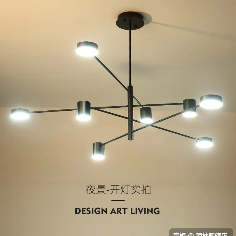 

Modern Fashion Black Gold White Long Led Ceiling Suspended Chandelier Light Lamp for Hall Kitchen Living Room Loft Bedroom