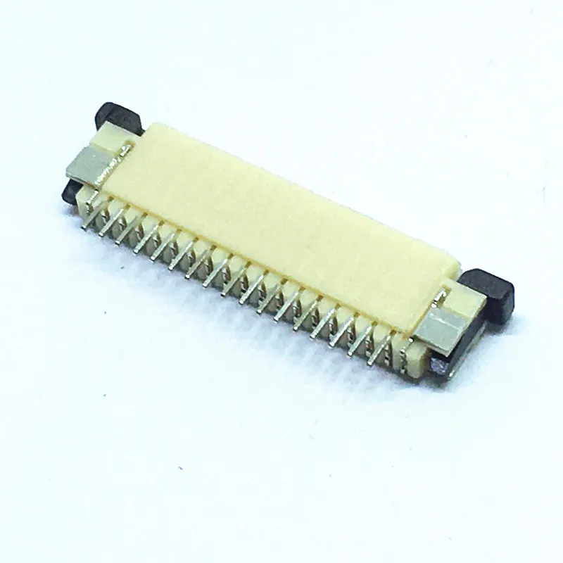 مقبس سلك مسطح FFC بمسافات 1.0 مللي متر 17 بكسل للموصل السفلي