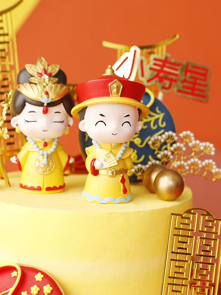 Cake decoration Chinese classical wind queen empress decoration emperor decoration home decoration Love Gifts
