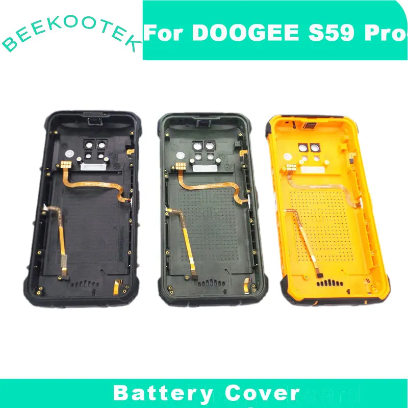 Nowa oryginalna pokrywa baterii Doogee S59 Pro Pokrywa tylna Kabel odcisków palców Mikrofon Kabel zasilający FPC do smartfona Doogee S59Pro