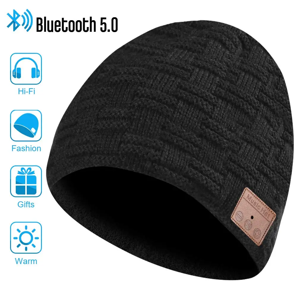 

Шапка для бега совместимая с Bluetooth, шапка Eastpin Bluetooth, Шапка-бини 5,0 HD Stereo, зимняя шапка, электронные подарки