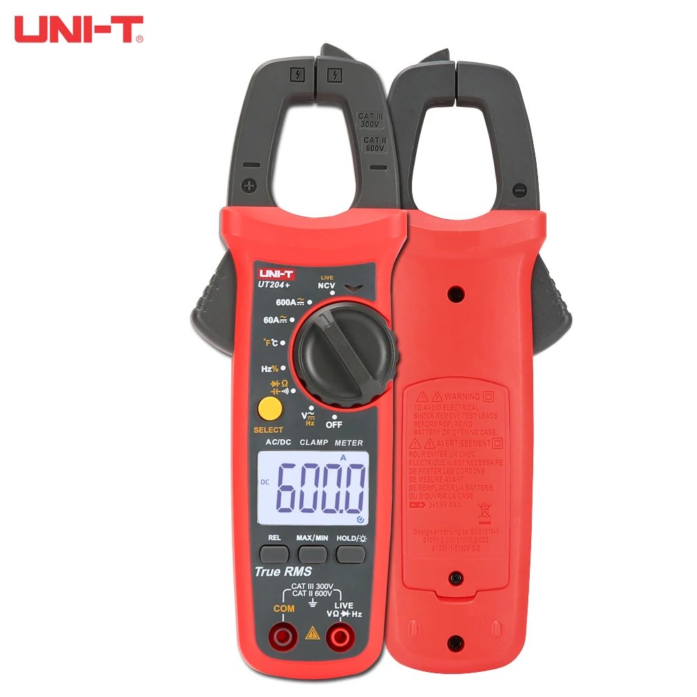 

UNI-T UT201 + / UT202 + / UT203 + /UT204 + Digital Ammeter Clamp Meter DC AC For Measuring Ammeter Voltmeter Ohm Tester