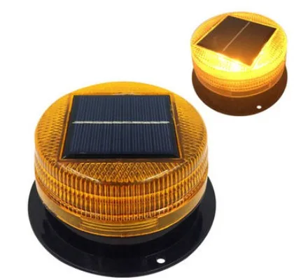 Night warning flashlight LED Solar waterproof Flash Ceiling strobe light traffic and road Beacon Car roof light