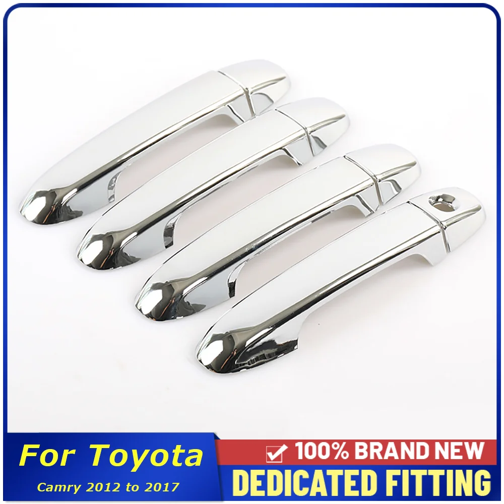 ABS Chrome Exterior Door Handle Cover Trim Set Sticker Car Accessories For Toyota Camry 2012 2013 2014 2015 2016 2017