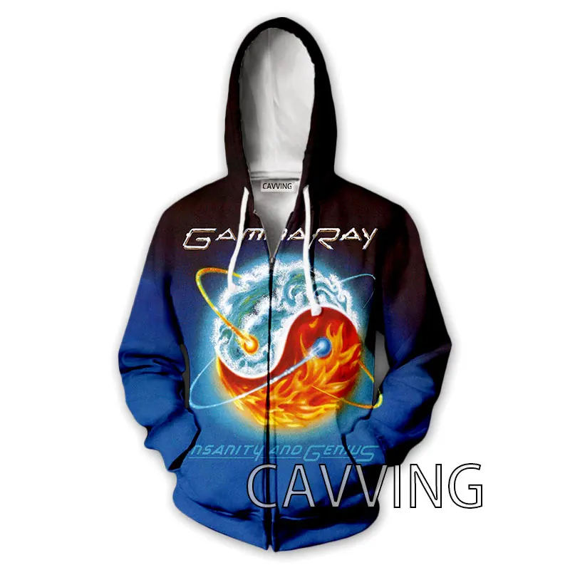 New Fashion  3D Print  Gamma Ray Rock   Zipper Hoodies Zip Up Hooded Sweatshirts Harajuku Hoodie Hip Hop Sweatshirts   K02