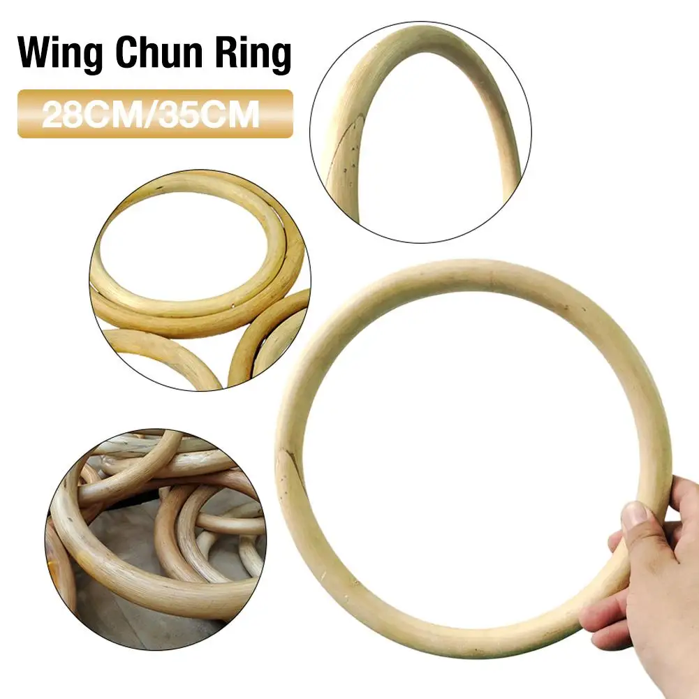 28/35cm Wing Chun Kung Furattan Ring Hoop Training Hand Bridge Strength Kung Fu Martial Arts Equipment Exercise Rattan Ring
