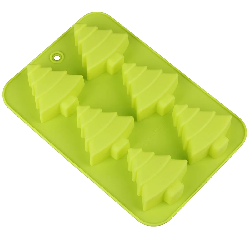 Durable 3D Christmas Tree Shape Silicone Soap Mold Handwork DIY Pudding Jelly Mold High Quality Kitchen Accessories Easy Clean