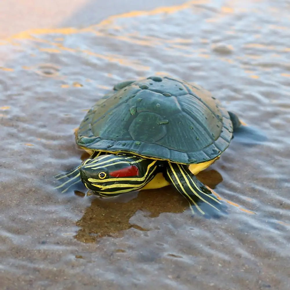 5.5inch Brazilian Red-Eared Slider Turtle Tortoise Animal Toy Action PVC Figure 14cm Turtle Children\'s Educational Toys Gifts