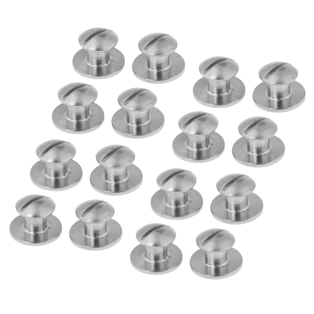 16pcs Stainless Steel Book Screws for Tech Scuba Diving Diver Backplate Pad BCD Gear Equipment