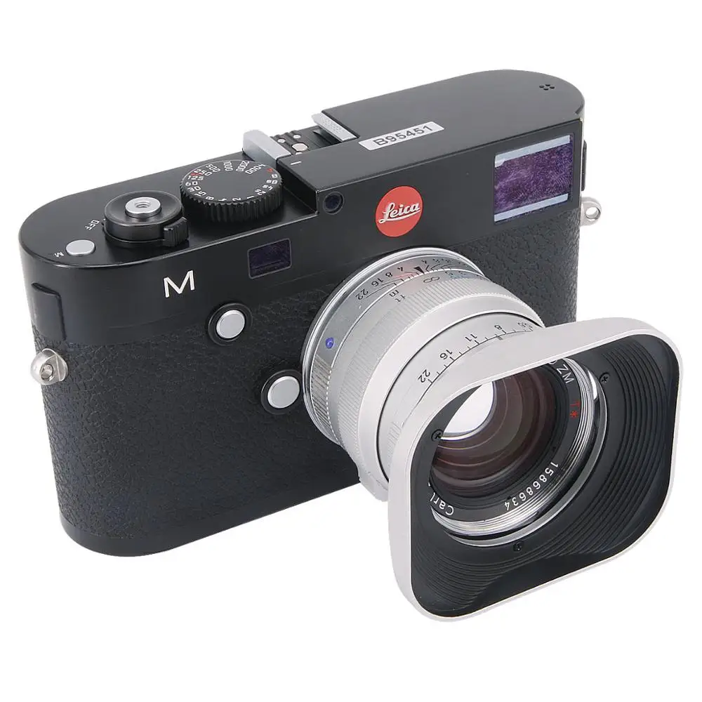 Haoge LH-ZV07 Platz Metall Objektiv Haube für Carl Zeiss Biogon T * 2/35 35mm f2 ZM, C Biogon 2.8/35 35mm f 2,8 ZM Objektiv silber