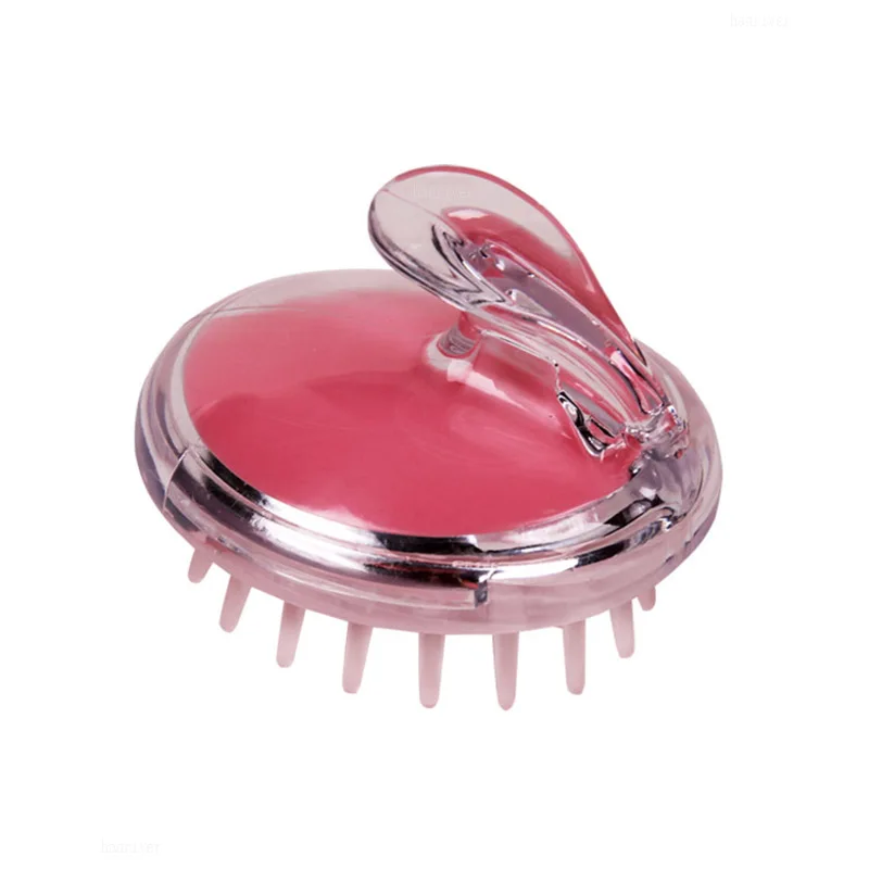 

Wash bath brush massage head scalp itching germinal plastic meridian brush comb circular silicone head massager