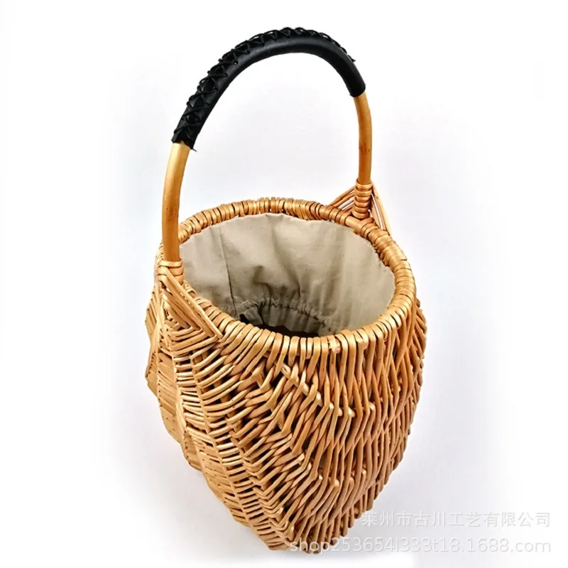 Woven Bags for Women Desingner Luxury Beach Woven Straw Bag Rattan Bamboo Woven Shopping Basket Flower Basket Storage Basket