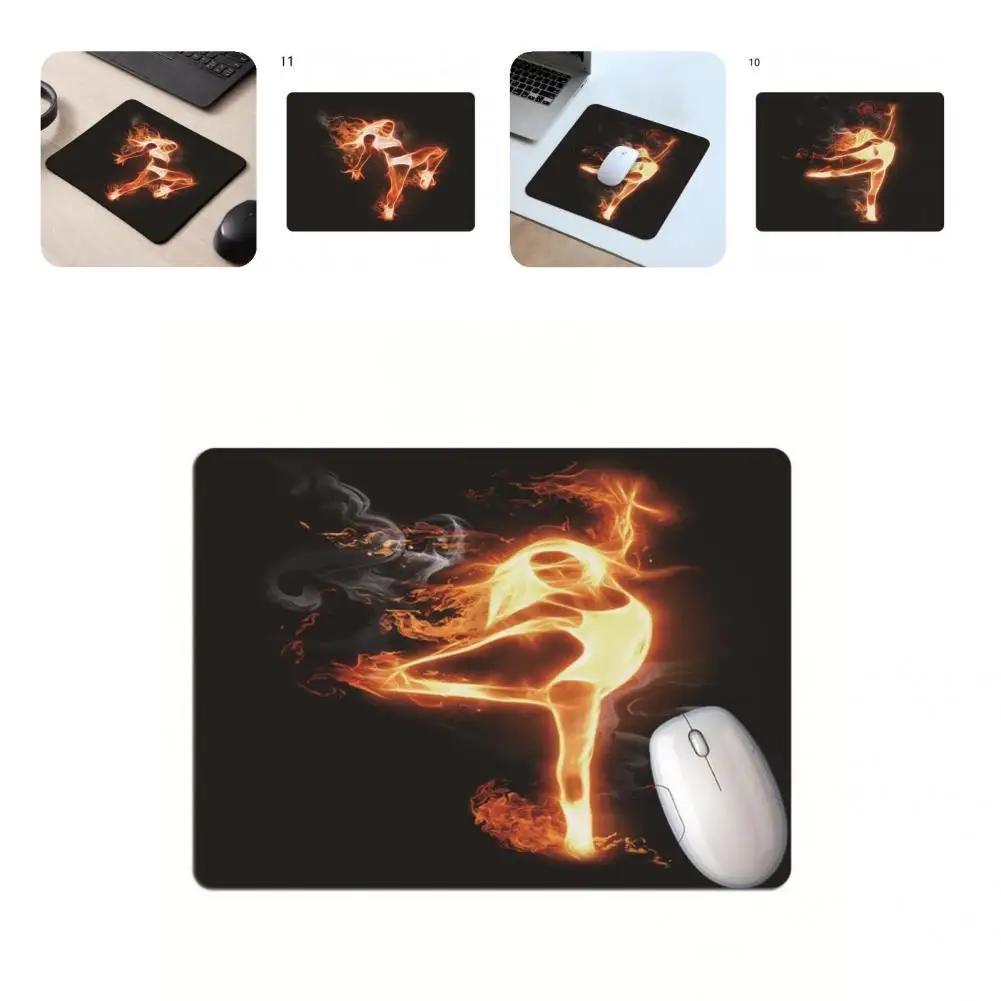 Desk Mouse Pad Rubber Desk Pad Portable Washable  Exquisite Fire Light Pattern Mouse Wrist Rest Pad