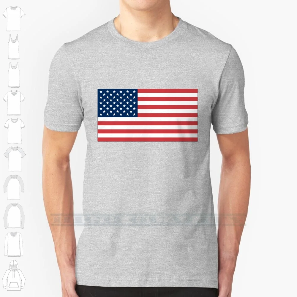 American Flag 100% Cotton T Shirt United States Of America American Cool Bumper Union Flag Heritage Usa Tee Short Sleeve Long