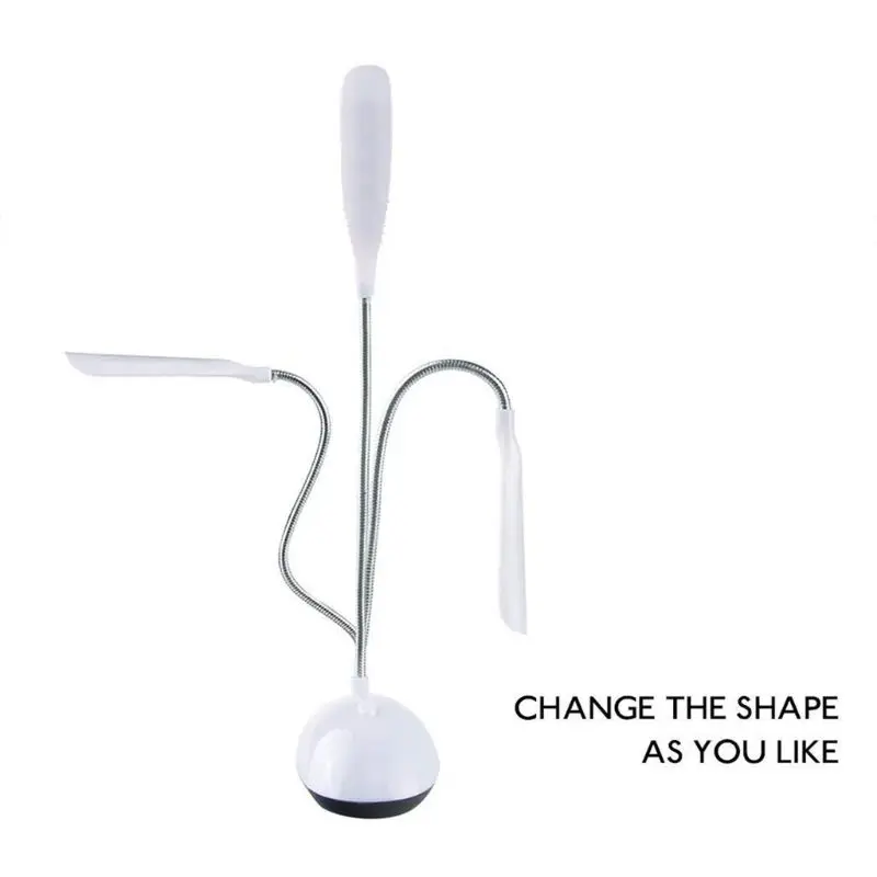 Mini lampada da scrivania a LED alimentata a batteria rotazione a 360 gradi tubo flessibile a collo cigno regolabile protezione degli occhi tavolo da studio lettura luci notturne