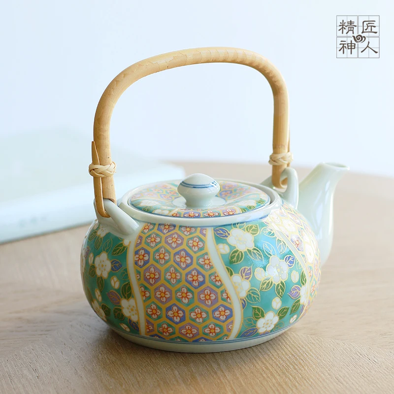 burning girder coloured drawing or pattern are imported from Japan Japanese tea teapot, high-capacity ceramic teapot