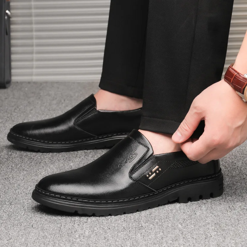 Genuine Leather Men Casual Shoes 2023 Spring Autumn Breathable Mens Loafers Fashion Slip-On Soft Driving Shoes Zapatillas Hombre