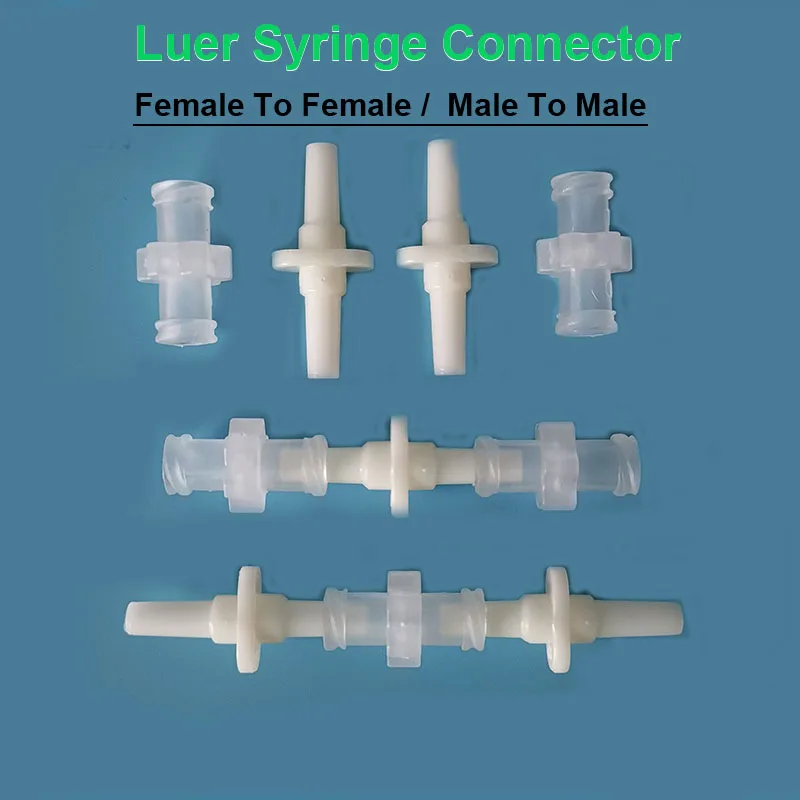 10PCS Transparent Coupler Luer Syringe Connector Easy To Use Plastic for Pneumatic Parts Luer Transfer Female And Male