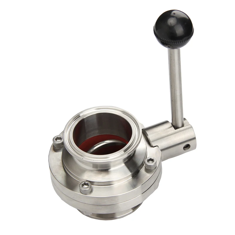 

2" 51mm SS304 Stainless Steel Sanitary 2" Tri Clamp Butterfly Valve Homebrew Beer Dairy Product Chuck quick valve connector