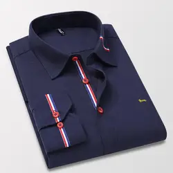 Harmont-Chemise en Jean à Manches sulfpour Homme, 100% Coton, Broderie, Décontractée, Coupe Cintrée, à la Mode, Nouvelle Collection Automne