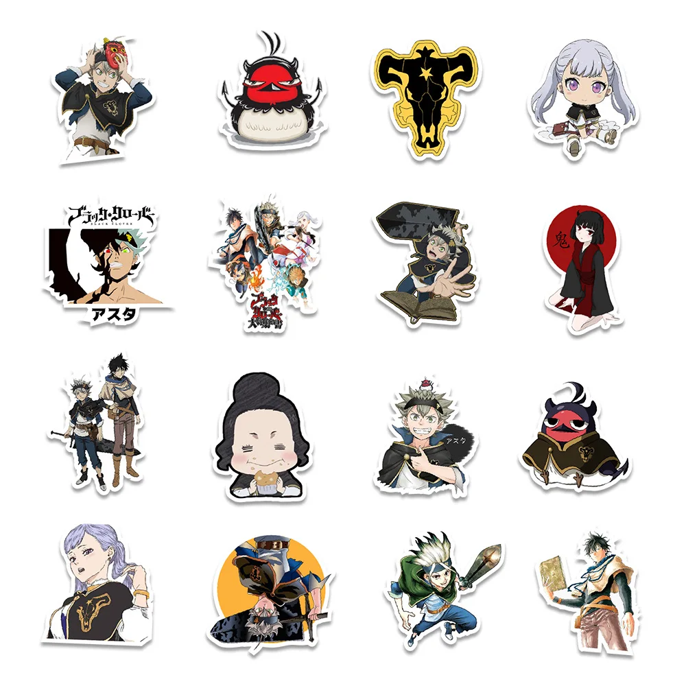 10/30/50PCS Anime Black Clover Sticker Computer Notebook Mobile Phone Water Cup Sticker Waterproof Sticker Wholesale