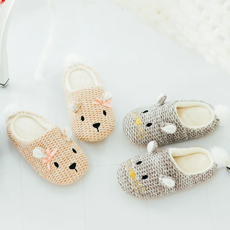 Animal Cat Special Fur Slippers Unisex Cute Funny Shoes Men Women Winter Slippers Custom Slippers Home Slippers Children Indoor