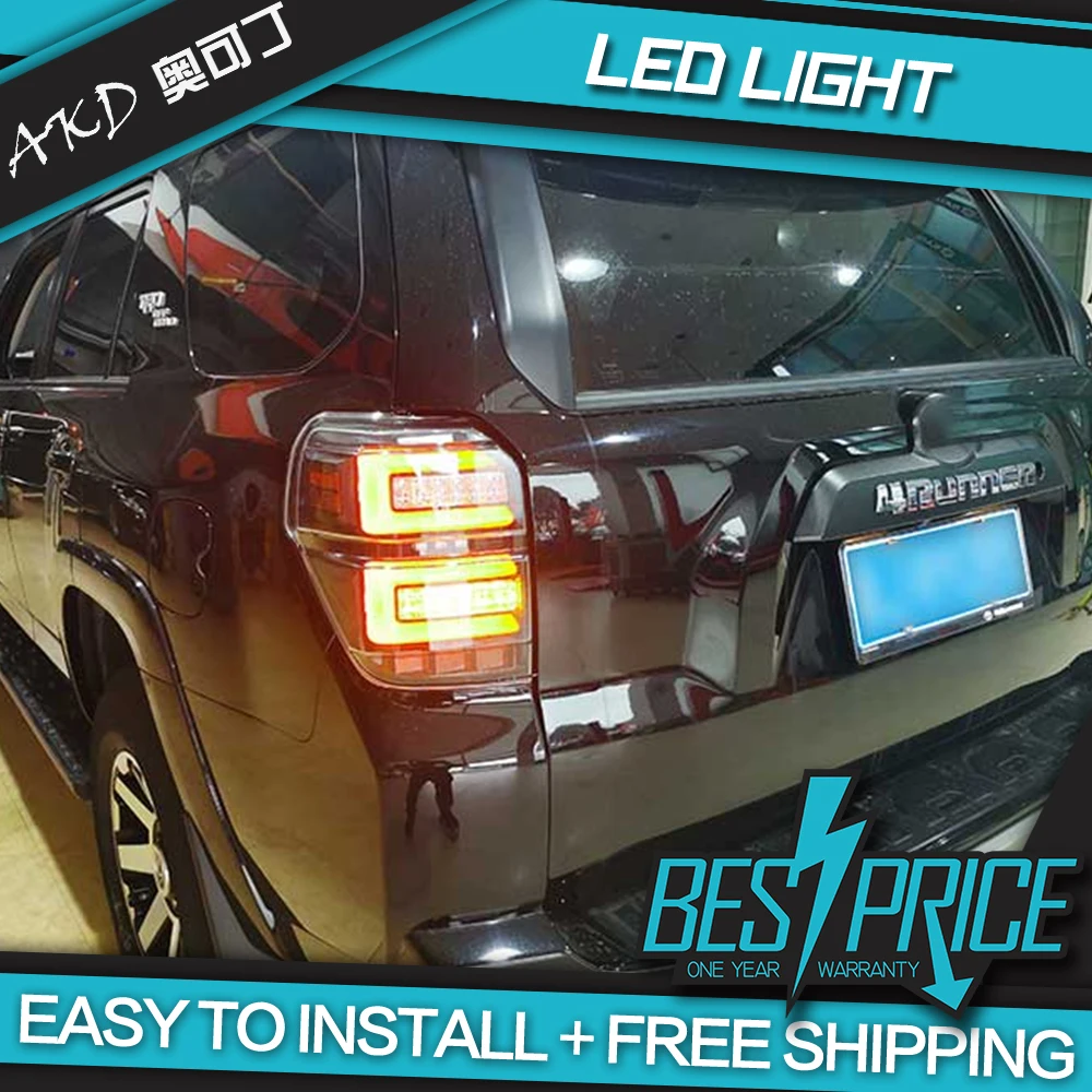 AKD Car Styling lampa tylna dla 4 biegaczy światła tylne 2010-2020 4 Runner światło tylne LED DRL sygnałów dynamicznych akcesoria samochodowe