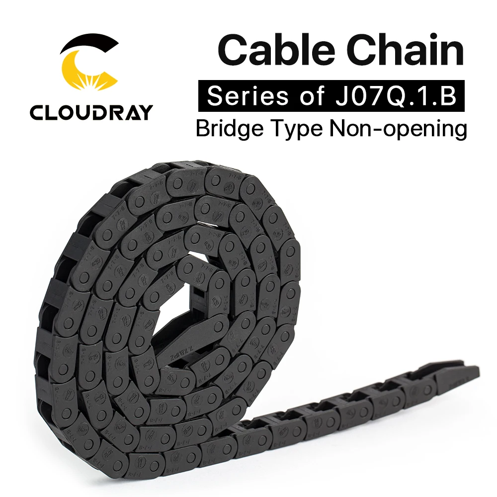 Cloudray Cable Chains 7*7mm Bridge Type Non-Opening 1 Meter Plastic Towline Transmission Drag Chain for Machine