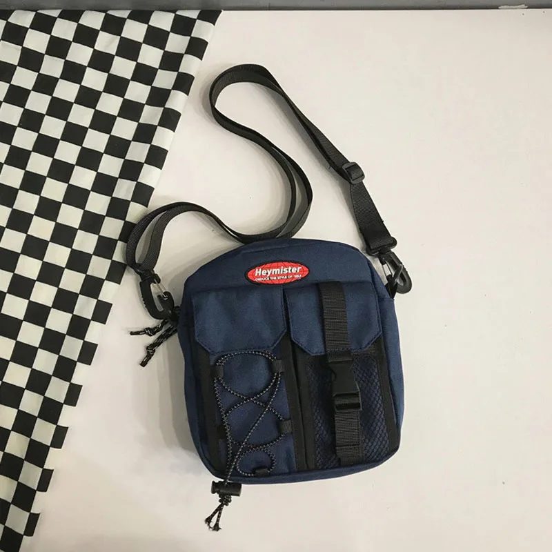 Sokak Mini Crossbody çanta erkek Hip Hop küçük postacı çantası moda cep telefonu flep erkekler su geçirmez Oxford omuz paketi XA58C