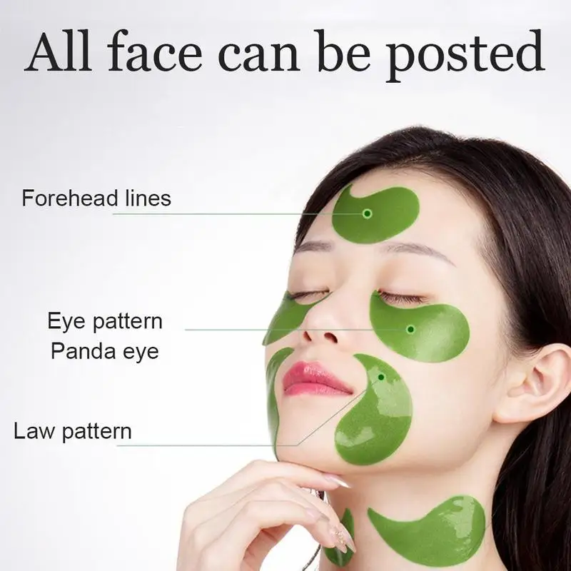 60Pcs Avocado Collagen Mask Natural Moisturizing Gel Eye Patches Smooth Repairing Eye Skin Care Korea Hydration Eye Masks