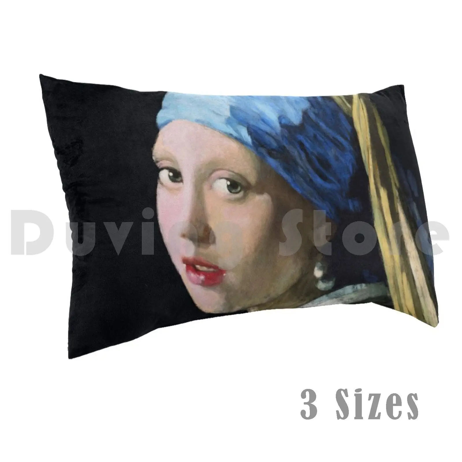 Girl With A Pearl Earring Pillow Case Printed 50x75 Johannes Vermeer Vermeer Girl With A Pearl Earring Ear