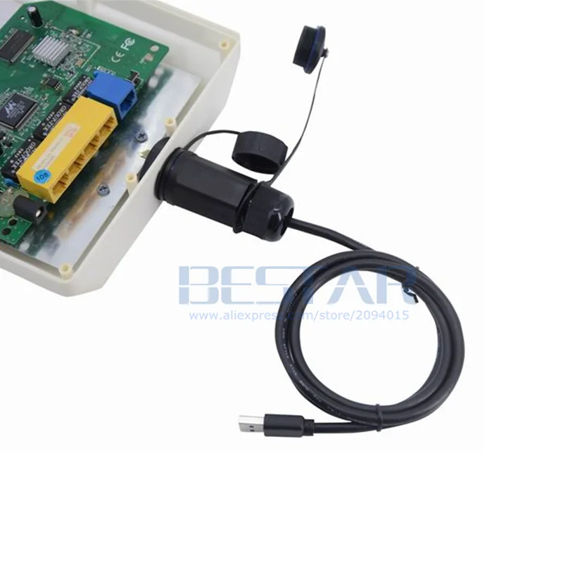 10Pin M25 IP68 USB 3.0 نوع أنثى المقبس التوصيل مقاوم للماء تمديد كابل 1 متر/1.5 متر/3 متر مع غطاء مقاوم للغبار 3FT/5FT خيارات طول