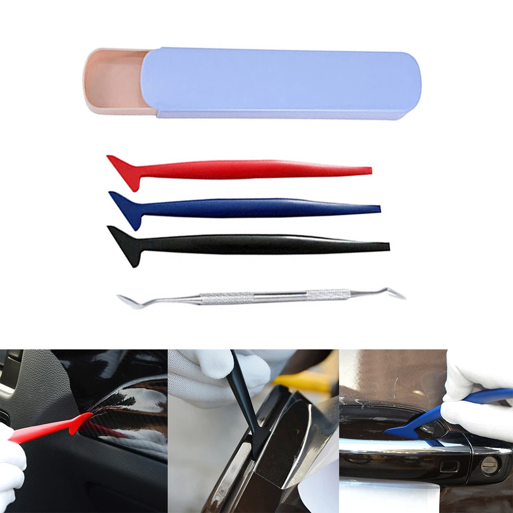 Car Wrap Squeegee Set Carbon Fiber Window Tint Foil Film Magnet Scraper Tools Kit Auto Sticker Wrapping Accessories