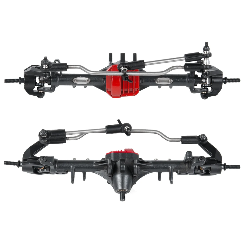 AXSPEED RC Car Metal Front and Rear Axle Straight Complete Axles for 1:10 RC Rock Crawler Axial SCX10 II 90046 90047 90059 90060