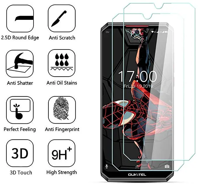 For Oukitel WP6/WP7 Tempered Glass Protective FOR Oukitel WP6 Screen Protector Glass Film phone Cover Case