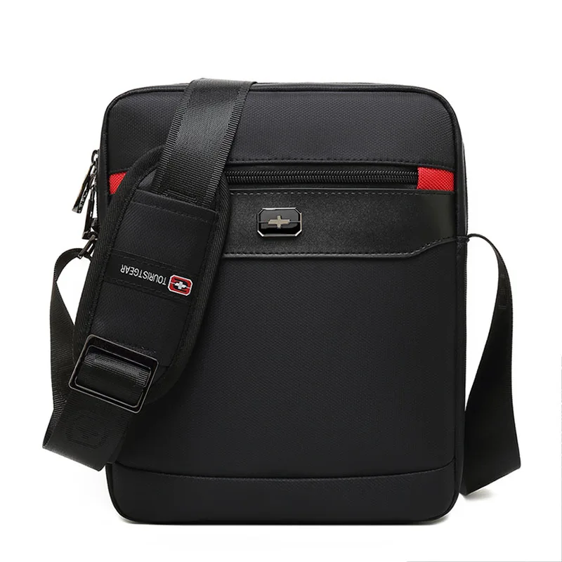 Vintage Oxford czarne szwajcarskie torby męska torba na ramię męskie wodoodporne torby listonoszki typu crossbody dla mężczyzn 2019, bandolera hombre