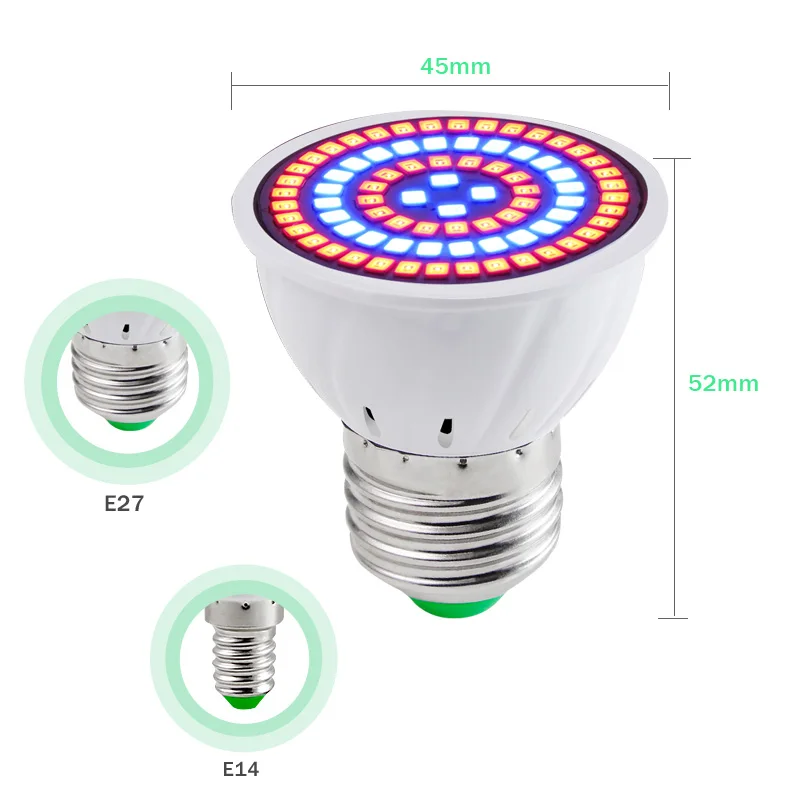 Phyto Led Hydroponic Growth Light E27 Led Grow Bulb MR16 Full Spectrum 220V UV Lamp Plant E14 Flower Seedling Plant growth tent