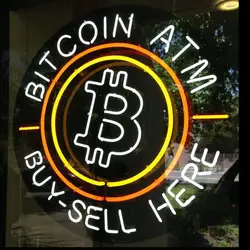 Custom B BUY SELL HERE BITCOIN ATM Custom Beer Bar Glass Neon Light Sign