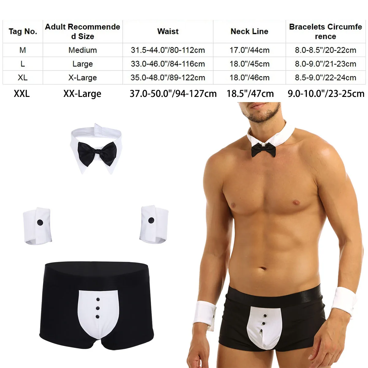 XXL Men Erotic Uniform Doctor Nurse Sexy Role Play Costume Outfits Briefs With Collar And Red Cross Cuff Set Sissy Crossdresser