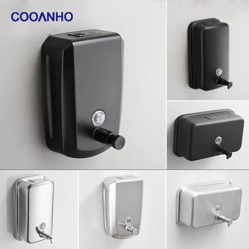 COOANHO Stainless Steel Wall-Mounted Soap Dispenser-New Advanced Design, High-Quality Leak-Proof Pump And Anti-Corrosion Lining