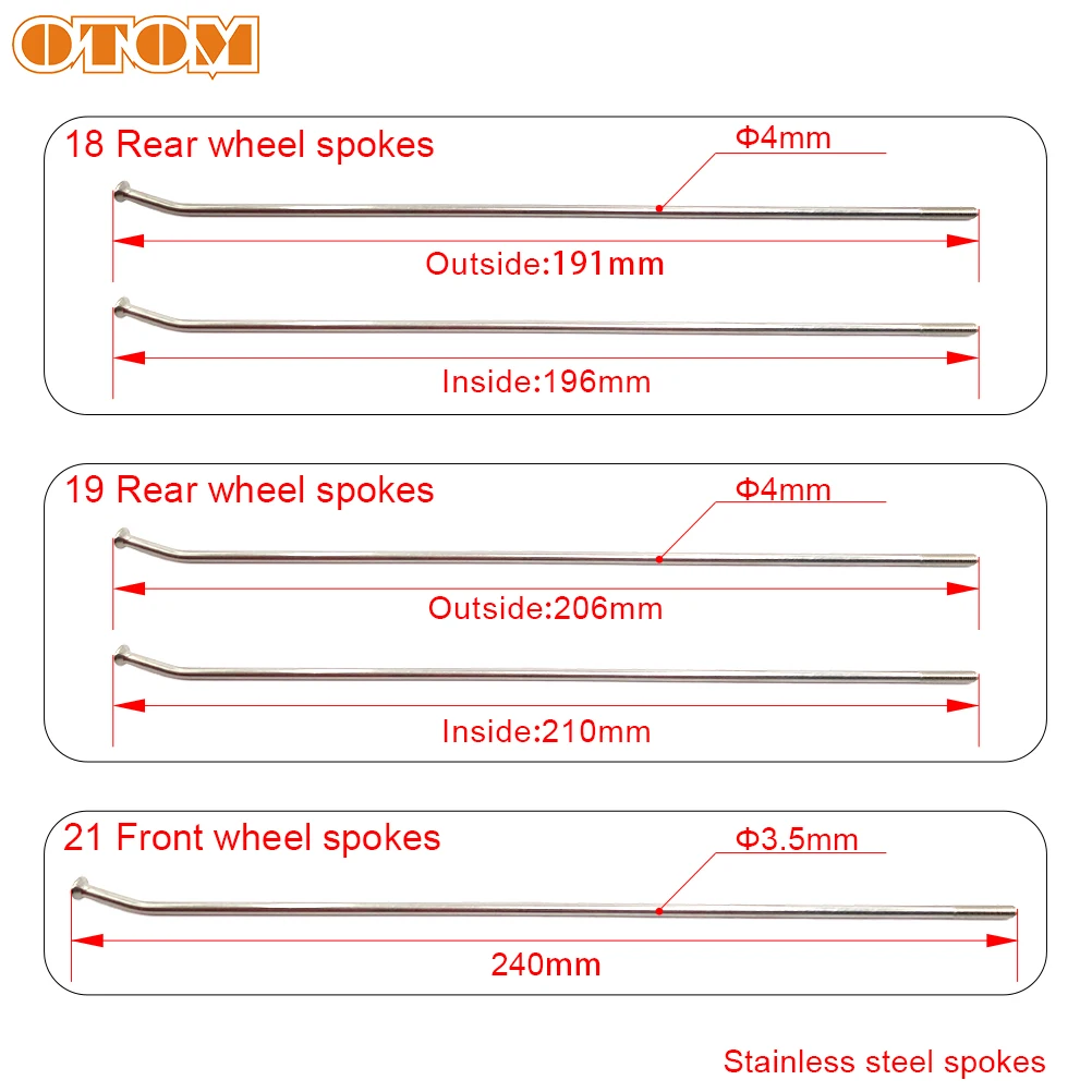 OTOM Motorcycle Spoke Kit 21\