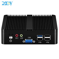 XCY Fanless Mini PC Intel Celeron J6412 Dual Ethernet 2x COM RS232 RS485 Windows Linux HDMI VGA 4x USB WiFi Industrial Computers