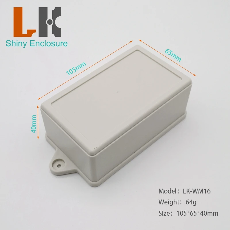 105x65x40mm Wall Mounted Junction Box Abs Plastic Case Plastic Casing Plastic Electronics Enclosure LK-WM16