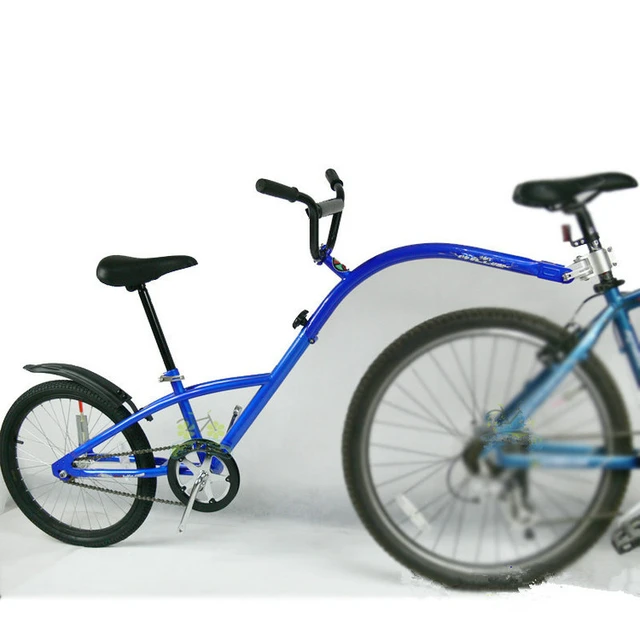 20 inc da bisiklet romorku celik cerceve Tandem bisiklet romorku dolgu tekerlek ile yard mc Pilot bisiklet romorku mavi gumu AliExpress