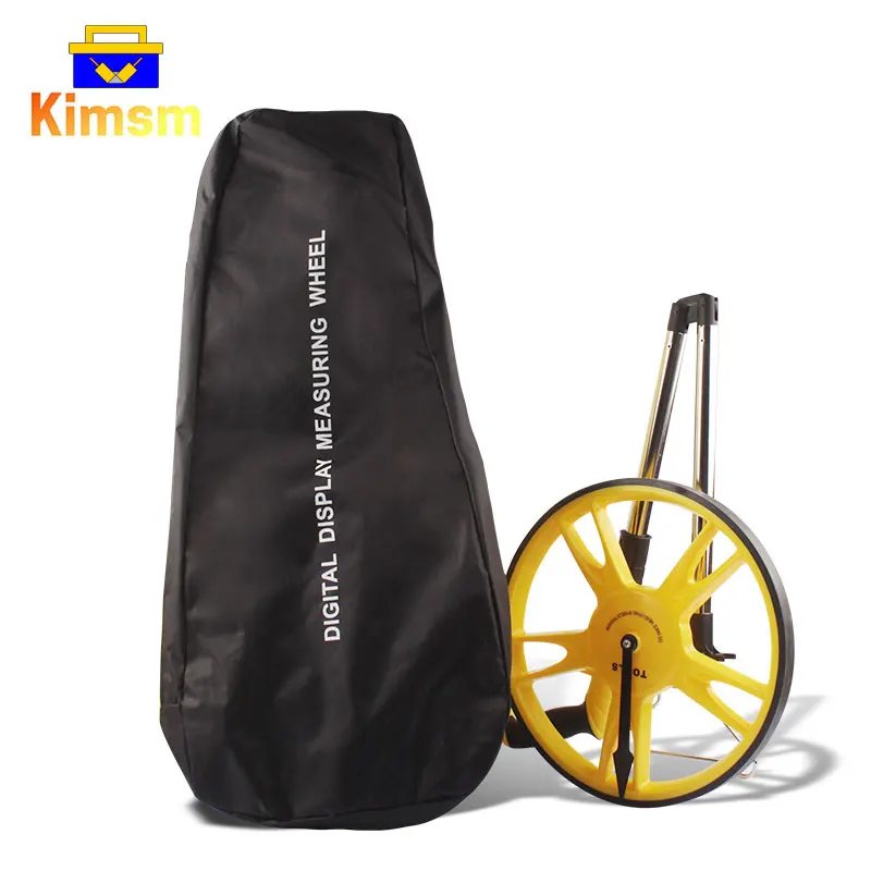 Foldable Portable Distance Measuring Wheel Long Distance 0-99999.9m Handheld Mechanical  Range Finder With Backpack Tape Measure