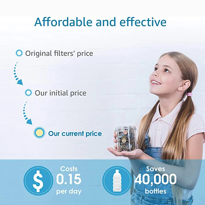 Elemento di purificazione Berkey nero di ricambio BB9-2 filtro acqua, compatibile con sistema di filtro a gravità, confezione da 2